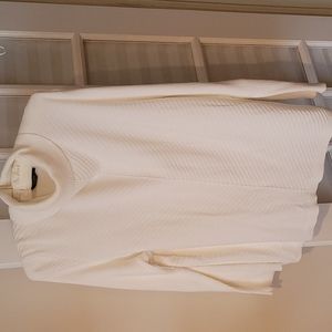 White Denver Hayes turtleneck weave sweater 2X